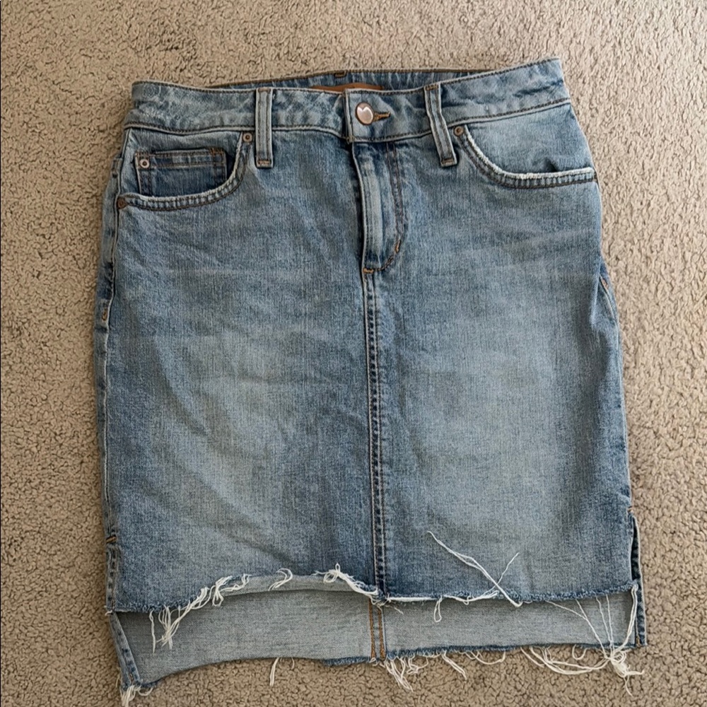 Joe's Jeans Blue Casual High-Low Pencil Skirt